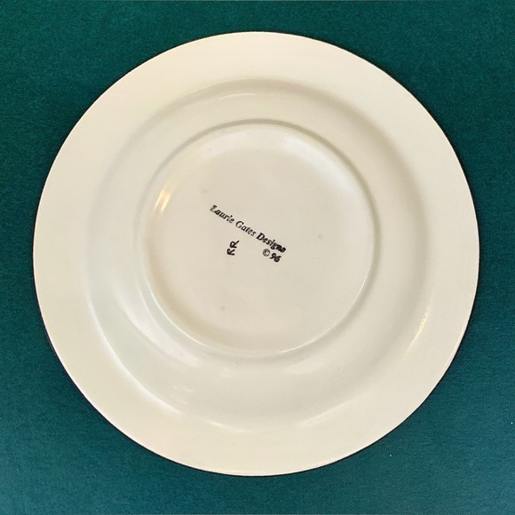 1996 Vintage Laurie Gates Safari Animal Print Tiger Salad Plate - Picture 5 of 10